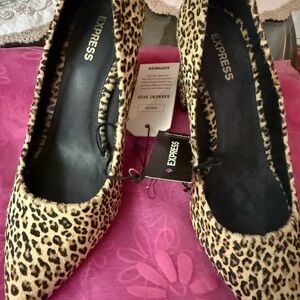 Express Leopard Print Heels